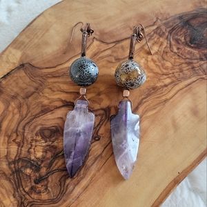 OOAK Handmade Stone Earrings